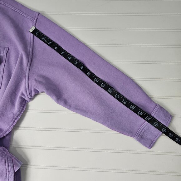 Aerie Lumber Jane Women's Oversized Distressed Shacket Top Lilac Purple Size S - Picture 14 of 14